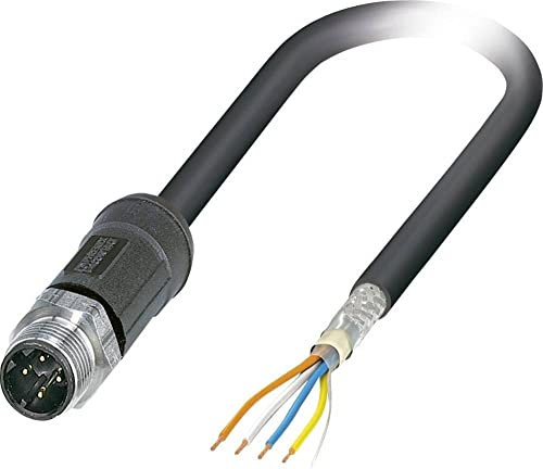 PHOENIX CONTACT VS-M12MSD/10.0-93X OD Netzwerkkabel, 10m Kabellänge, 4 Polig, 100 MBit/s, Schwarzgrau