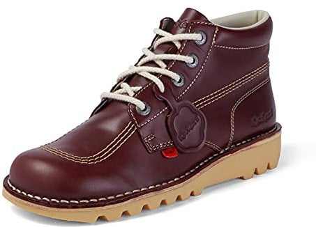 Kickers Unisex Kick Hi Classic Ankle Boots | Extra Comfortable | Added Durability | Premium Quality, Red, 7 UK