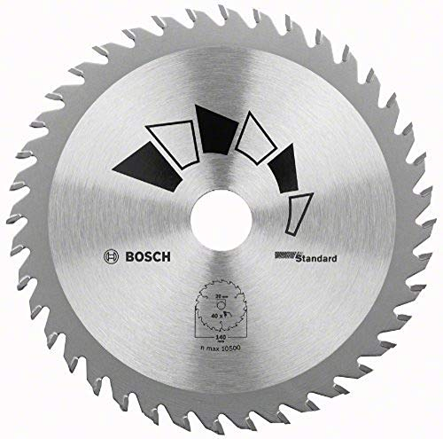 Bosch 1x Lama per Sega Circolare Standard (per Legno, Ø 140 x 2.2/1.5 x 20/12.75 mm, 40 Denti, ATB, con 1x Anello di Riduzione 12.75 mm, Accessori Seghe Circolari)
