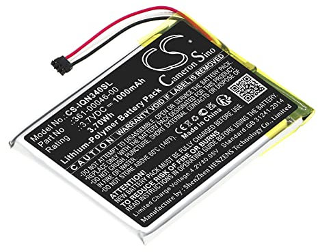 Battery compatible with Garmin Nuvi 3590LMT Li-Polymer 3.7V 1000mAh - 361-00046-00