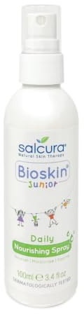 Salcura Natural Skin Therapy, Bioskin Junior Daily Nourishing Spray, Suitable For Anyone Prone To Eczema, Psoriasis & Dermatitis, Takes Away Immediate Dryness & Itchiness 100ml Black
