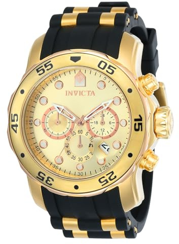 Invicta Pro Diver Orologio da Uomo in acciaio inossidabile con movimento Quarzo - 48mm, Oro/Rosa D'Oro