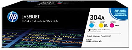Original Toner passend für HP Color LaserJet CP 2027 DN HP 304A CF372AM - 3x Premium Drucker-Kartusche - Cyan, Magenta, Gelb - 3x 2800 Seiten