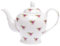 Crown Bone China 16 Fl OZ/ 2 Cup Teapot - DOT Rose Flowers Kirsty Jayne China- Hand Decorated in The Potteries, Staffordshire, England.