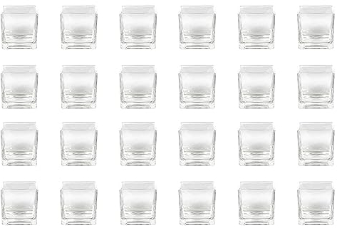 Vase/Windlicht Glas Würfel, eckig, 8 x 8 cm, Stück:24 Stück