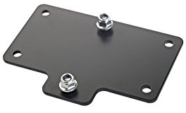 K&M Konig & Meyer 24357.000.55 Vertical Wall Mount Speaker Adapter Plate - Steel Mounting for Ceiling or Wall - Home Theater Speaker Plate - Black - 5.9”x3.7”x0.7”