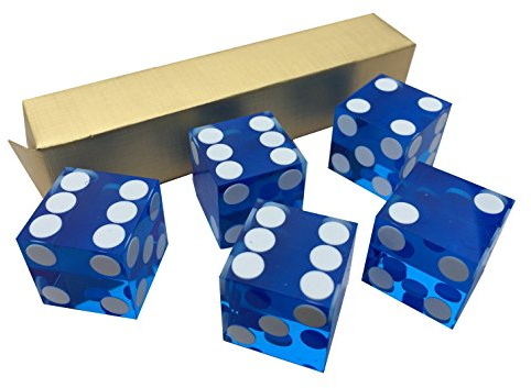 Neue, Perfekte 19 mm Präzisions-Casino-Würfel / Atemberaubende Würfelspiele, blau