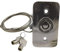 OnlineGarageDoorSpares Garage Door External Emergency Release Device – Round Flat Key Type with 3' Cable