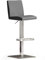 Robas Lund Barhocker Grau mit Lehne Barstuhl drehbar 180 Grad, Hocker höhenverstellbar, PU LO.PES, 52 x 40 x 110 cm