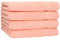 Betz 4 Stück Duschtücher Set Palermo Größe 70x140 cm 100% Baumwolle Badetuch Duschhandtuch Sporthandtuch apricot