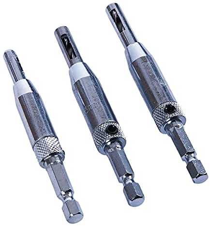 3 PIECE HINGE DRILL BIT SET