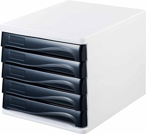 Helit H6129498 - Schubladenbox „the wave“, schwarz