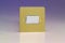 XFBFIW Varilight Ultra Flat Plate Brushed Brass Fan Isolator Switch White Insert