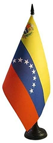 AZ FLAG - Tischflagge Venezuela - 21x14 cm - Bolivarische Republik Venezuela Tischfahne 14 x 21 Cm - Flaggen