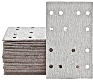 MioTools Shark Schleifblätter 133 x 80 mm, 14-Loch (50 Stk.) K400 | f. Schwingschleifer, Normalkorund, Klettbefestigung