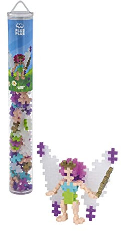 Plus-Plus 9604241 Kreativ-Bausteine Tube, Fee, Geniales Konstruktionsspielzeug, 100 Teile