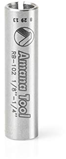 Amana Tool - RB-102 High Precision Steel Router Collet Reducer 1/4 Overall Dia x 1/8 Inner