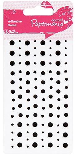 Papermania Adhesive Stones Assortment (104 Pieces) - Solid Black