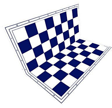 SchachQueen - Schachbrett Plastik Feldgröße 57 mm klappbar blau/weiß