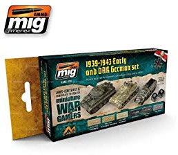 Mig Jimenez A.MIG-7116 Ammo Wargame Early and Dak Acrylfarben-Set für Kriegsspiele, 6 x 17 ml Gläser, Mehrfarbig, M