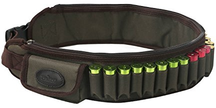 Tourbon Shotgun Hunting 12 or 20 Gauge Shot gun Shell Cartridge Ammo Bandolier Belt (Nylon - 12GA)