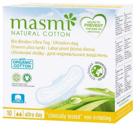 BIO BINDEN Ultra Tag 100% Bio-Baumwolle MASMI 10 St