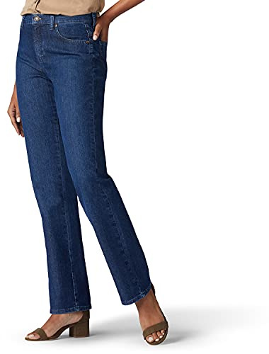 Lee Women's Relaxed Fit Straight Leg Jean, Meridian, 18 Short