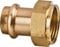 Viega Verschraubung mit SC Sanpress 2263 flachdichtend in 18 mm x G3/4 Rotguss, 283391