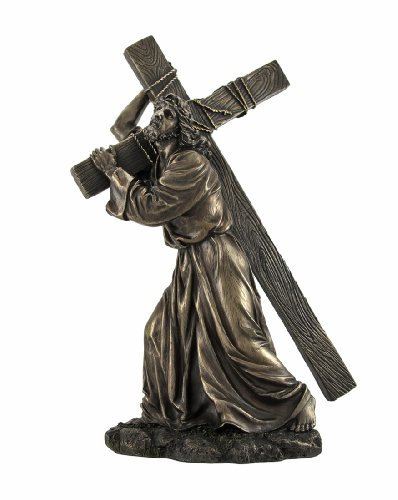 Statue Jesus auf dem Weg zur Kalvara, bronziert