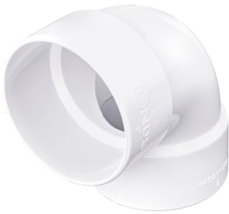 NDS 3P02 PVC 90-Degree Elbow, 3-Inch, for Hub X Hub solvent-weld connections, for Use with 3-Inch Sewer and Drain Pipes, White