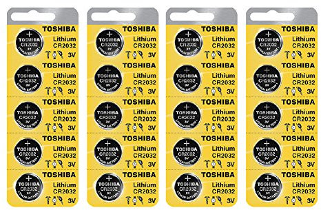 Toshiba CR2032 3 Volt Lithium Coin Battery (4 Packs of 5)