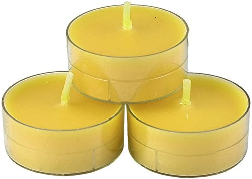 nk candles 20 dänische Teelichter farbig durchgefärbt, Auswahl, von Nordlicht-Kontor (Gelb)
