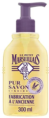 Le Petit Marseillais - Reine Flüssigseife, hergestellt in alter Herstellung mit ätherischem Lavendelöl, Flüssigseife aus Marseille, Lavendelseife, 300 ml, 2 Stück