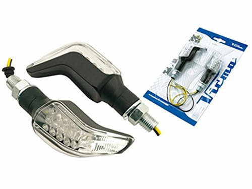 Blinker Set M10 LED schwarz Sidewinder Klarglas
