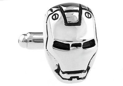 Manschettenknöpfe Iron Man Superheld, Silber