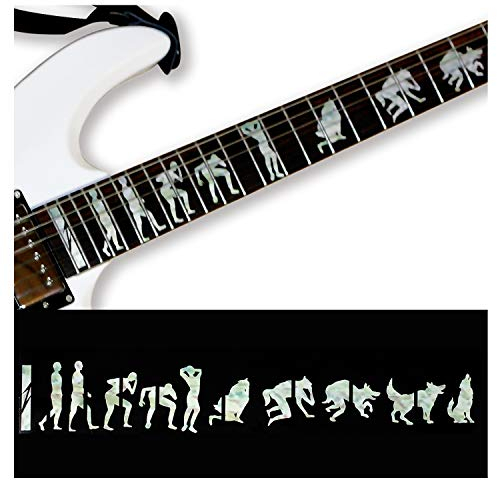 Inlaystickers Sticker Griffbrett Position Marker für Gitarren - Werewolf/Man To Wolf, FT-077WO-WT