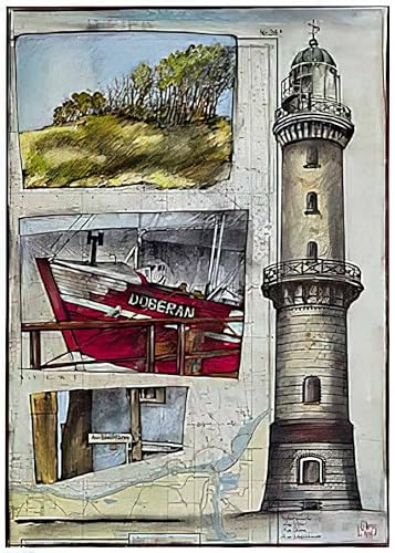 Kunstdruck/Poster: Ole West Warnemünde - hochwertiger Druck, Bild, Kunstposter, 50x70 cm