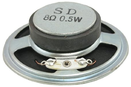 sourcing map 2.2 Dia. Metallgehäuse Runde Magnet Externe Lautsprecher Horn 8 Ohm 0.5W de