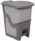 Rattan Mülleimer Abfalleimer Treteimer 18 Liter warmgrau