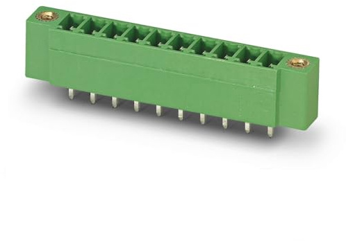 PHOENIX CONTACT MCV 1,5/14-GF-3,5 Leiterplattengrundleiste, Nennquerschnitt 1,5 mm², Farbe grün, Anzahl der Anschlüsse 14, Artikelfamilie MCV 1,5/..-GF, Rastermaß 3,5 mm, 50 Stück