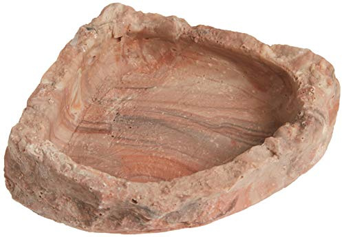Fluker's Corner Rock Bowl, Food & Water Dish for Hermit Crabs, Medium 6