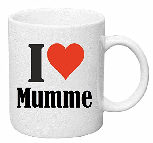 Reifen-Markt Kaffeetasse I Love Mumme Keramik Höhe 9,5cm ? 8cm in Weiß