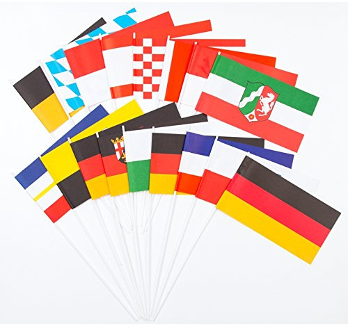 Everflag Bundesländer-Set Aller Bundesländer + Deutschland = 17 Fähnchen!