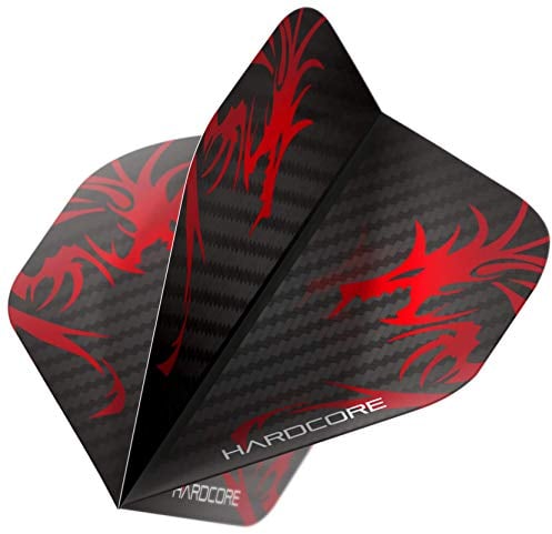 Hardcore XT 2D Holographic Dragon Extra Dicke Standard Dart Flights - 3 Sätze pro Packung (9 Dart Flights insgesamt)