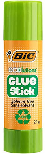 BIC Lot de 10 Bâtons de colle STICK ECOLUTION Glue 21g