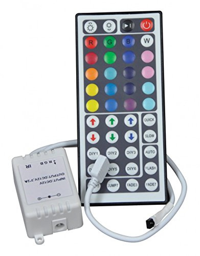 Njd Rgb Flexible Tape Controller And 44 Key Hand-Held Infra-Red Controller White