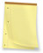 Pigna, LEGAL Heftblock, A4, gelbes Papier mit Löchern und Mikroperforation, 50 Blatt, 80 g/m², 10er-Pack