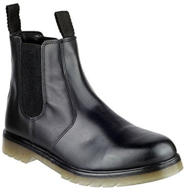 Amblers Mens Colchester Boot Black Pull On Leather Gusset Detail Boot