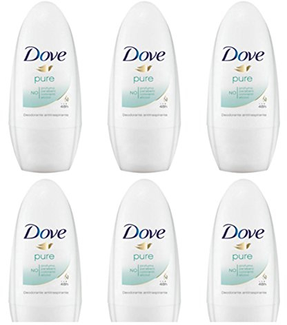 6 x Dove Pure 48h Anti-Perspirant Deodorant 50ml