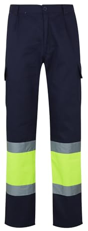 Velilla 157 - Signalhose (Größe XXXL) Farbe marineblau und gelb fluoreszierend